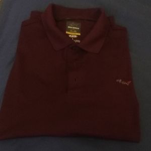 Men's burgundy short sleeve polo